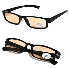 VeryHobby Pro Computer Anti Reflective Tinted Lens UV Protection Reading Glasses (+3.25, Black)