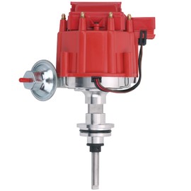 AiYiGu HEI Ignition Distributor 65k Volt Coil 7500 RPM Compatible with Mopar, Chrysler Dodge Plymouth V8 Engines 273 318 340 360 Small Block One-Wire Installation Red Cap Replacement PC6006, JM6513