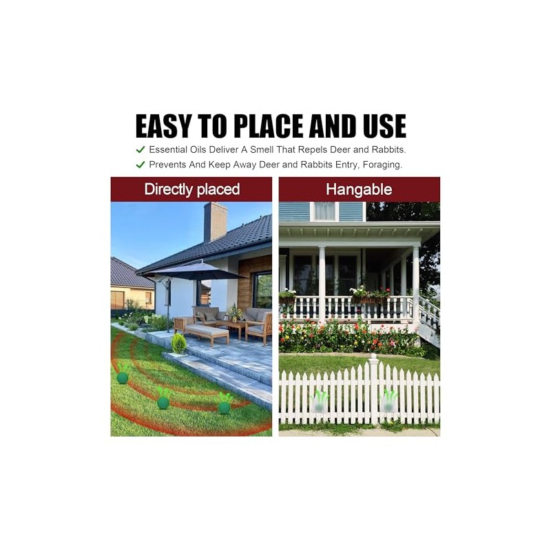 Deer Repellent for Garden, Rabbit Repellent Outdoor, Deer Deterrent for