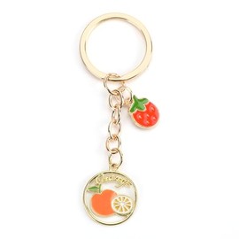 MUCOOS Orange Keychain, Exquisite Fruit Keychain, Colorful, Cute and Charming Bag Accessories, Fashionable Keychain for Girls, Suitable for Daily Travel