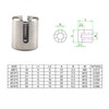 6pcs Stainless Steel 2mm Cross Cable Clamps Wire Rope Cross