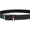 Tommy Jeans Men's Ryan Regular Belt with Leather Logo, Black