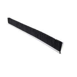 Tanis Brush MB700836 Galvanized Backed Strip Brush, Black Nylon Bristles, 3" Trim, 3' Overall Length, 5/16" Thick, 0.020" Bristle Diameter