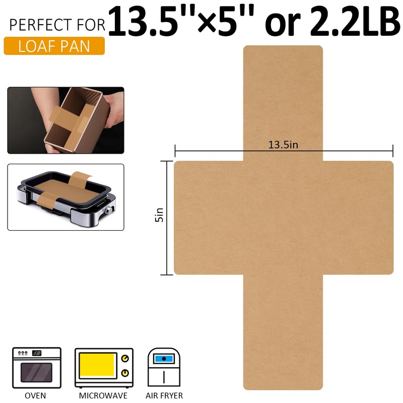 100 Sheets Loaf Pan Liners, Non-Stick Parchment Paper for Baking