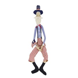 Gallerie II Freedom Sam Figure Red White Blue U.S.A. Patriotic July Fourth Figure Figurine Independence Day Memorial Day Labor Day Americana Joe Spencer Gathered Traditions Freedom Sam Fig
