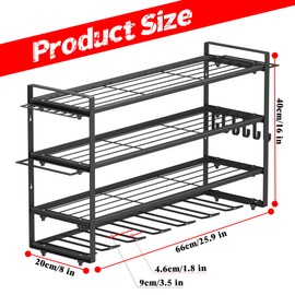 ztysn 4 Layer Power Tool Organizer - Tool Rack with 7 Drill Holders, Heavy Duty Drill Holder Wall Mounted Rack, Garden Tool Storage, Garage Storage Shelves, for Garage, Home, Workshop