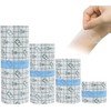 4 Rollos Vendaje Impermeable, BetterJonny Elástico Transparente Vendaje Adhesivos Transparentes