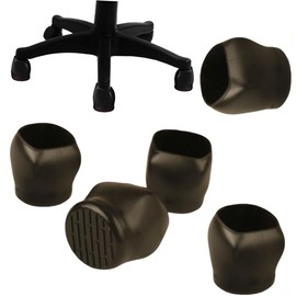 5 PCS Chair Caster Cups Furniture Wheel Stopper 2" Office Chair Wheel Cups Furniture Pads for Rolling Desk Chair Crib Wheels Anti-Sliding, Black Plastic Chair Leg Floor Protectors