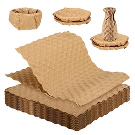 100 Pcs Paper Bubble Wrap Bubble Wrap for Packing Eco-Friendly Durable Biodegradable Cushioning for Moving, Shipping & Storing Fragile Items - Ideal for Home, Office & E-Commerce