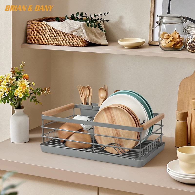 BRIAN & DANY Dish Drying Rack, Dish Racks for Kitchen