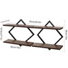 Geometric Floating Shelves Set of 2 Wood Wall Mounted Display