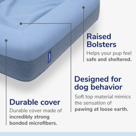 Casper Dog Bed, Plush Memory Foam, Small, Blue