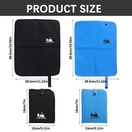 Jadin Sitzkissen Outdoor, 2 Stück Sitzunterlage Outdoor Kinder, Sitzkissen Faltbar, 600D Wasserdichtes Oxford-Stoff Sitzkissen, für Camping, Picknick, Reisen und Sport, 36 x 26 cm, Schwarze, Blau