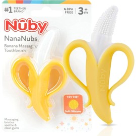 Nuby MORDEDERA FORMA DE PLATANITO MARCA NUBY, color,, paquete de 1
