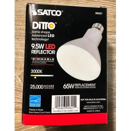 SATCO 65-Watt Equivalent BR30 Dimmable LED Light Bulbs Warm White (12 Bulb Pack) S9621