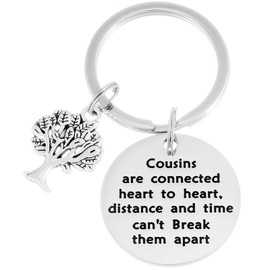Kivosliviz Cousin Gift Keychain Cousin Gifts for Women Cousins Jewelry Cousin to Cousin Gift Best Cousin Keychain