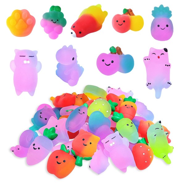 30 Pack Random Delivery Gradient Color Series Mochi Squishy,Kids Birthday
