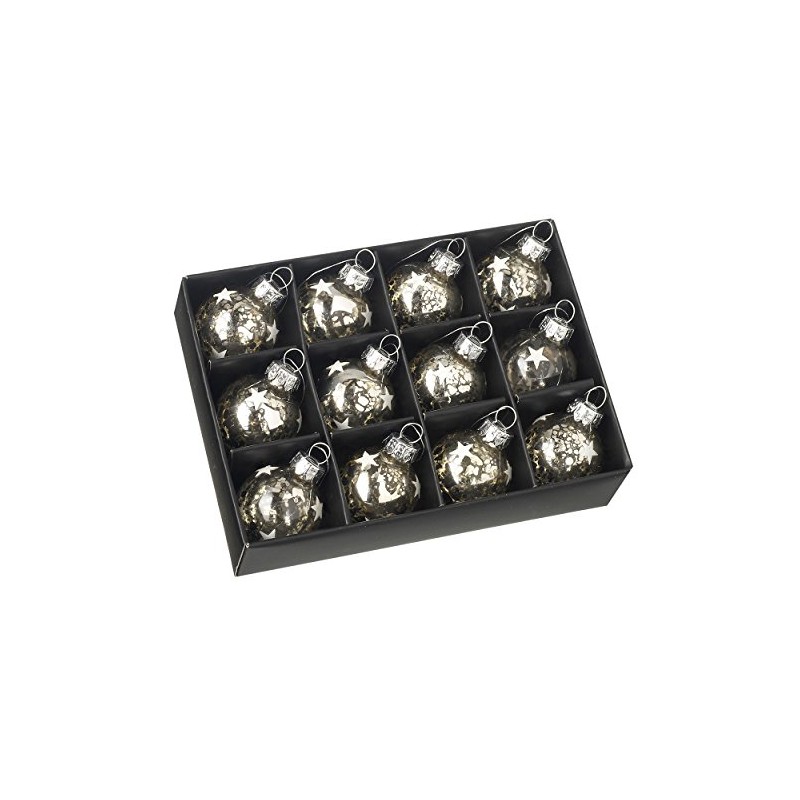 Heaven Sends Christmas Tree Decorations - Silver Bronze Mini Baubles