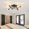 ASGYISA 8-Lights Semi Flush Mount Ceiling Light Fixture Modern Metal
