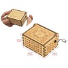 chenwen Hand Crank Musical Box with Crystal Butterfly Figurines Wooden