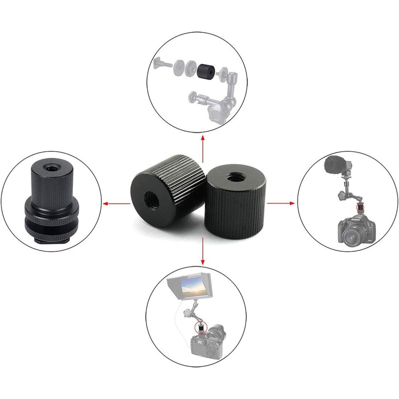 SaveSooo 1/4 Camera Screws Photography Aid Camera Tripod/Monopod Connection Screws
