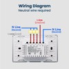 LOUYSGEN Smart Light Switch,Single-Gang 3-Button,Aluminum Frame, Neutral Required,2.4GHz, Tuya Smart