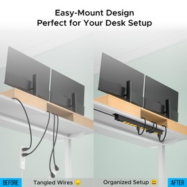 Mountable Long Power Strip, 2100 Joules Heavy Duty Surge Protector Power Strip, Slim Metal Power Bar with 6ft 14AWG Cord, 12-Outlet, ETL Listed,for Wall Mount, Under Desk, Garage, Workshop, and Office