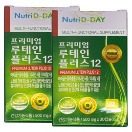 Nutri D Day Premium Lutein Plus 12 500mg x 30 capsules (2 packs) / 뉴트리디데이 프리미엄 루테인 플러스12 500mg x 30캡슐 2통
