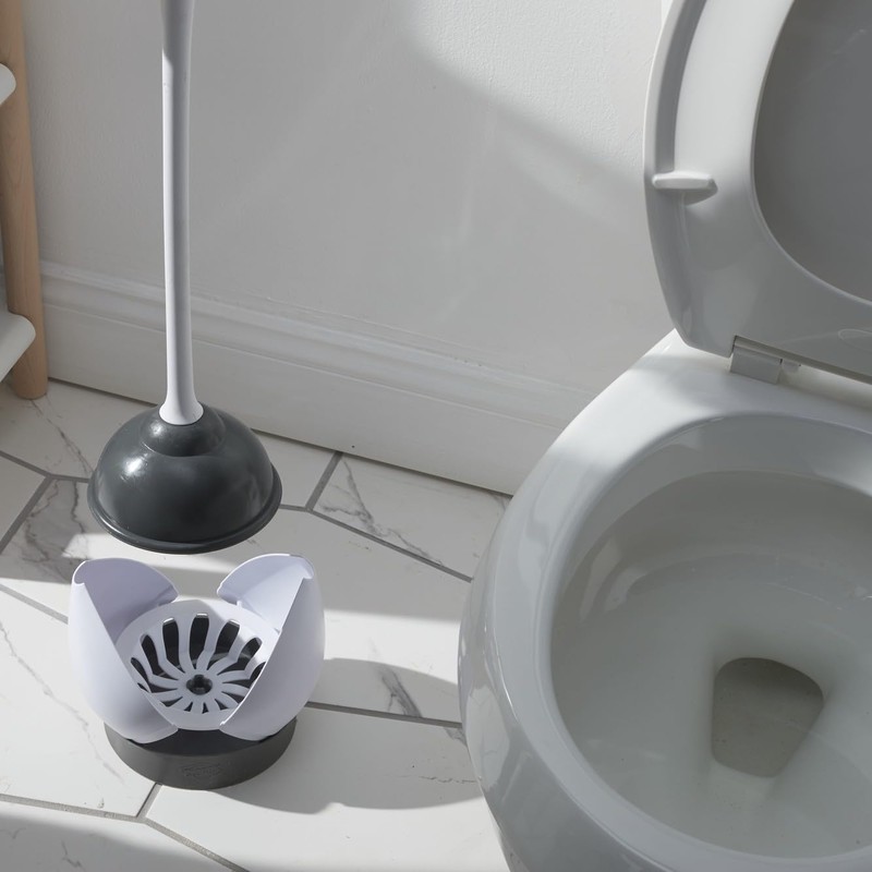 Clorox Toilet Plunger with Hideaway Caddy, Set of 2 –