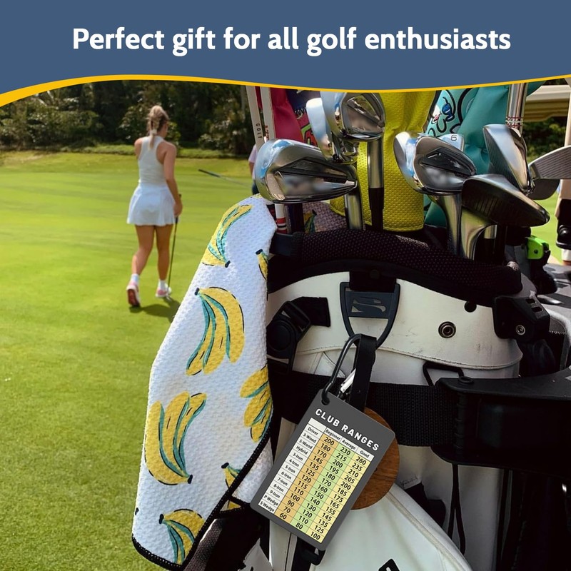 Jemzio Golf Club Range Chart Card, Easy Carry with Credit