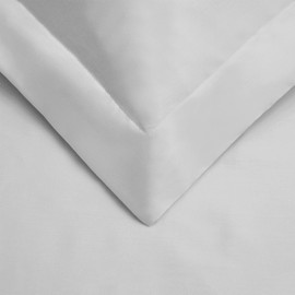 Superior Egyptian Cotton 300 Thread Count Duvet Cover Set, Includes 1 Duvet Cover with Button Closure, 1 Pillow Sham, Soft, Luxury, Lightweight Bedding, Sateen Weave, Twin, Light Grey