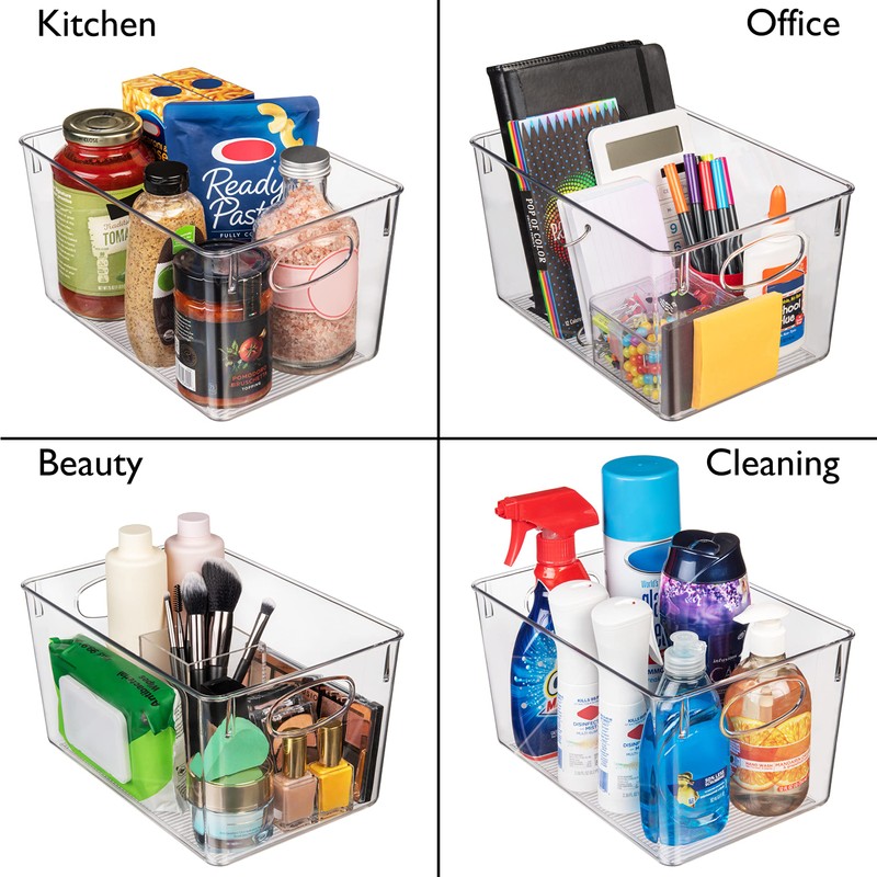 ClearSpace Plastic Storage Bins With lids, 4 Pack – Perfect
