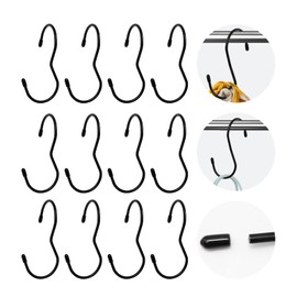 Saihisday 12PCS Heavy-Duty S Hooks, Twist Design Hangers for Organizing Handbags, Accessories, and Clothing