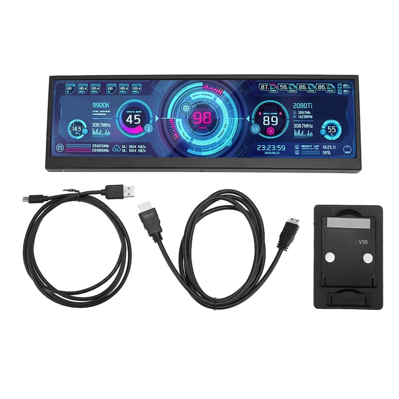 12.6 Inch Secondary Screen FHD IPS Second Screen Stretched Bar