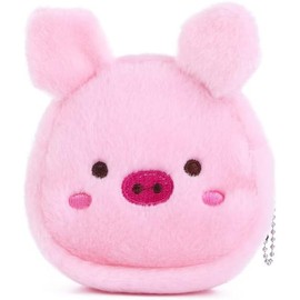 Pink Small Plush Coin Purse, Cute Cartoon Chicken Pig Avocado Shape Coin Purse Zipper Coin Bag Mini Wallet Handbag with Keychain Wallets, Card Cases and Money Organizers Accessories
