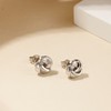 JeweBella Gold Stud Earrings for Women Girls 14 Carat Gold-Plated