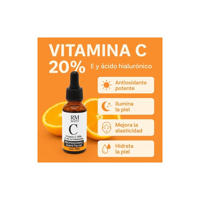 Sérum Facial Ácido Hialurónico Vitamina C 30 mL Día Noche