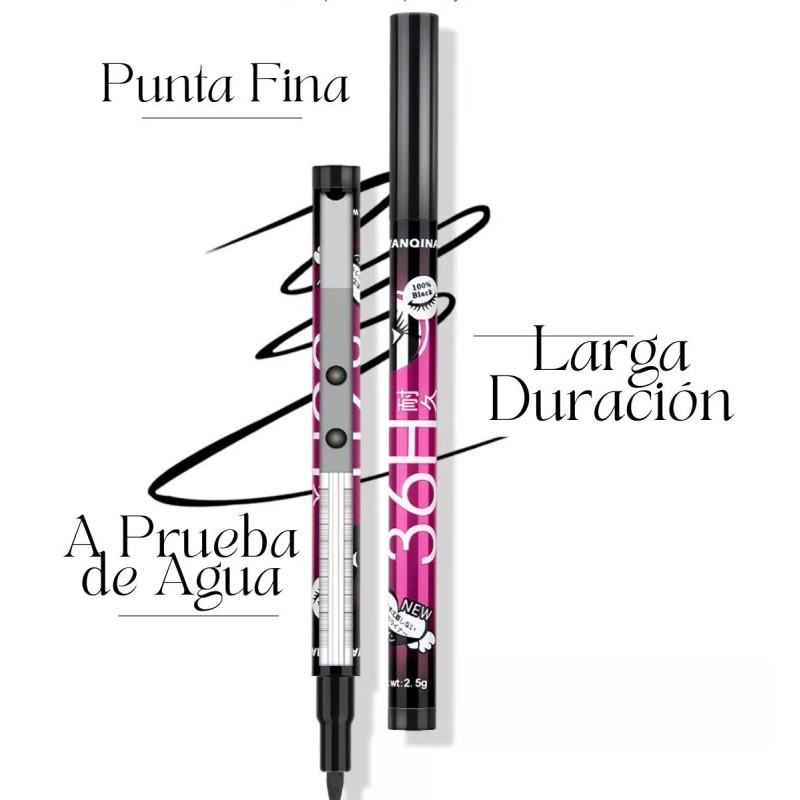 Universo en Linea Delineador Liquido Tipo Plumón Negro Larga Duración