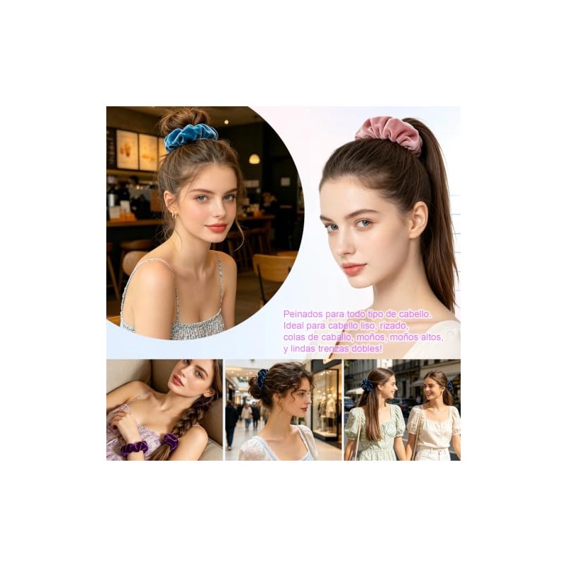 HEYMKGO Scrunchies para Mujer y Adolescente, Set de 40 Piezas