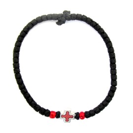 Handgefertigt Christian Orthodoxe komboskoini, Gebet Seil 33 Knoten schwarz – 5605