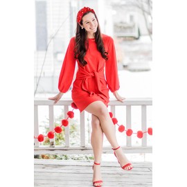 Valentines Day Headband for Women Red Heart Knotted Headband Red Pearl Pearl Pearl Rhinestone Jeweled Hairband Fashion Valentine Holiday Wide Head Band Hair Accessories Gifts (red knot hairband)