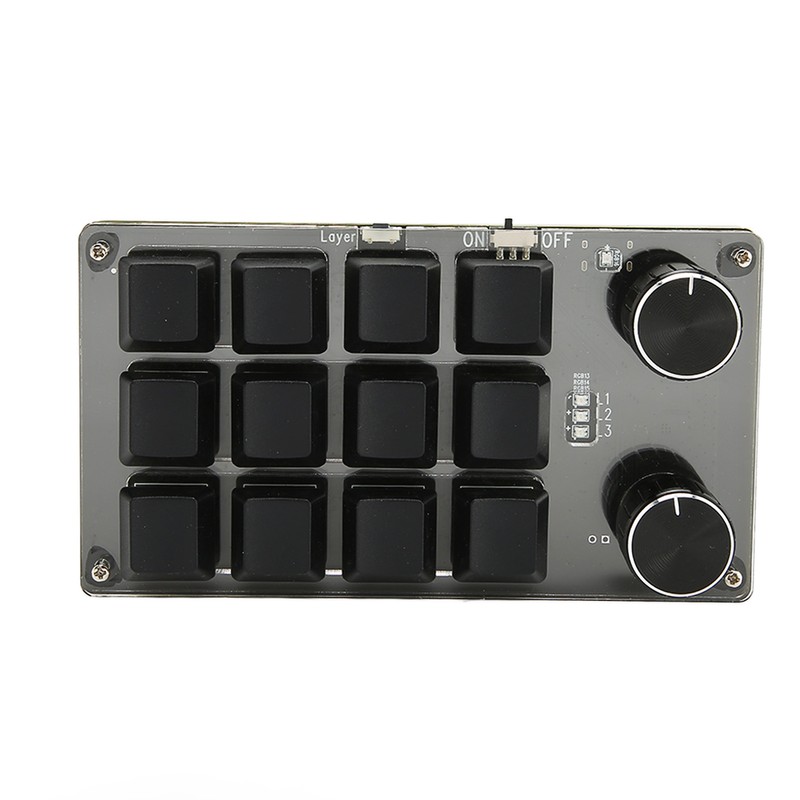 12 Key Mechanical Keyboard Support Wired USB Wireless Bluetooth DIY