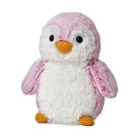 Aurora® Playful Pompom Penguin™ Brights Stuffed Animal - Vibrant Companions - Endless Fun - Pink 6 Inches