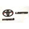 AUTO 3PCS REAR TAILGATE GLOSS BLACK EMBLEM OVERLAY 2021+TOYOTA SIENNA