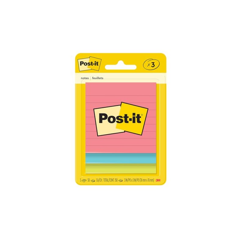 Post-it Notas Adhesivas, Colección Jaipur, 7.6 cm x 7.6 cm,
