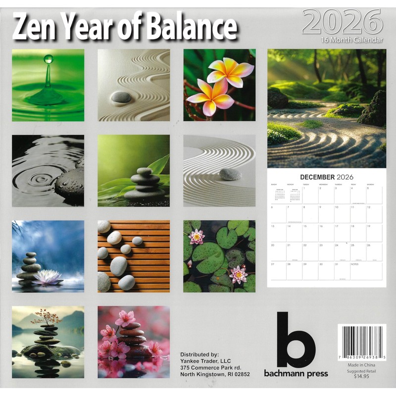 2026 Zen - Year of Balance Full Size Wall Calendar