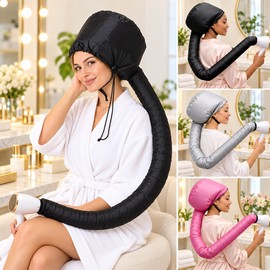 Reusable Hair Dryer Bonnet Cap for At-Home Hair Drying – Hands-Free Hooded Drying Attachment for Everyday Styling and Salon Routines