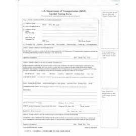 DOT Breath Alcohol Testing Forms 3-PLY Pack of 100MADE in USA