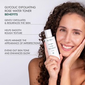 Alteya Organics Glycolic Exfoliating Rose Water Toner (Vitamin C Plus 3% AHA) - 4 Fl Oz/120mL