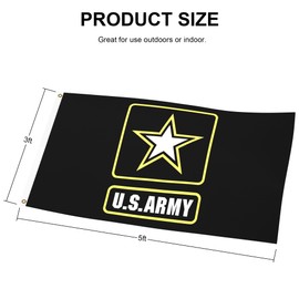 Kinoy Set of 2 Army Flag 3x5 outdoor, American United States 1775 White Army Flags & Star Black Banner for Outdoor Indoor Garage Room Wall